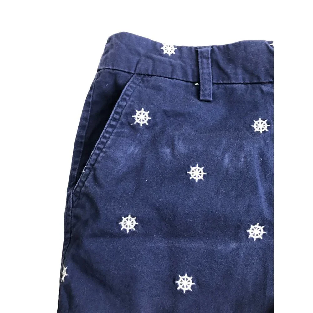 BRITISH KHAKI EMBROIDERED NAUTICAL KHAKI SHORT SZ‎ 2